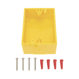 Caja trasera de montaje color amarillo para estaciones de parada STOPPER