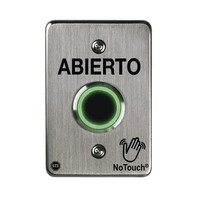 Interruptor IR NoTouch® de Acero Inoxidable, De un solo grupo, ABIERTO