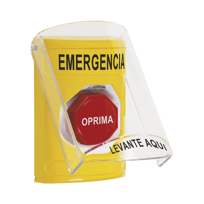 Botón Multipropósito, Texto Emergencia, Llave para Restablecer, Bocina Integrada De Alarma, Tapa De Policarbonato, 2 Relevadores forma C, Interior