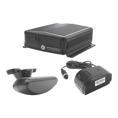Kit MDVR con IA / 4 Canales AHD 2 MP / SSD M.2 / H.265 / ADAS / DSM / 4G GPS Wi-Fi