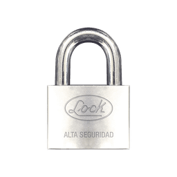 Candado de hierro alta seguridad con llave de disco/ Acabado Cromado/ Llaves Abloy/ Medida de Horquilla 38 mm.