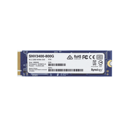 SSD 800GB NVMe M.2 2280, diseñada para Synology NAS con ranuras M.2 integradas