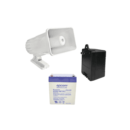 Kit de accesorios con Bateria 5.5 Ah, Transformador 16.5Vca  y sirena de 30 watts