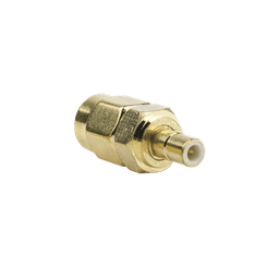 Adaptador Coaxial en Línea, de Conector SMA Macho a SMB Hembra, Oro/ Oro/ Teflón.