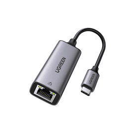 Adaptador de Red USB-C 3.1 (5 Gbps) a RJ45 | Thunderbolt 3 | Admite 10/100/1000 Mbps y 2.5G |  Chip Inteligente | Amplia Compatibilidad | Caja de Aluminio | Longitud del cable 10 cm.