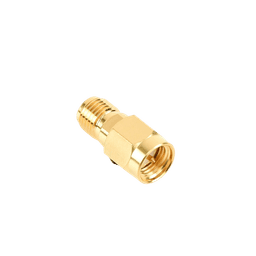 Adaptador en Línea, de Conector SMA Macho a SMA Hembra Inverso, Oro/ Oro/ Teflón.