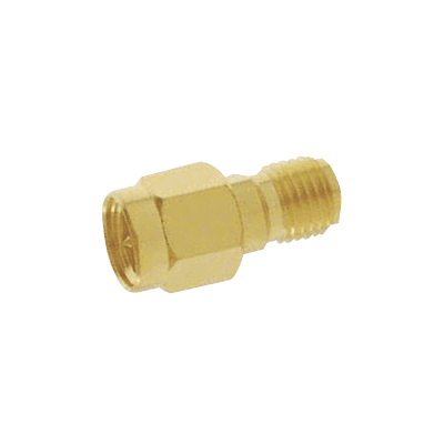 Adaptador en Línea, de Conector SMA Macho a SMA Hembra Inverso, Oro/ Oro/ Teflón.