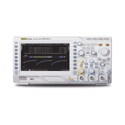 Osciloscopio Digital RIGOL de 2 Canales Análogos, 300 MHz de Ancho de Banda Análoga, Vel. de Muestreo-Tiempo Real de 2 GS/s, Base de Tiempo (min.) de 1 ns/div.