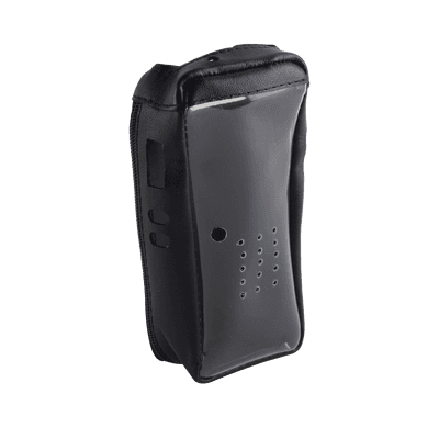 Funda de piel reforzada con visor frontal transparente, para radios NX-200, NX-300.