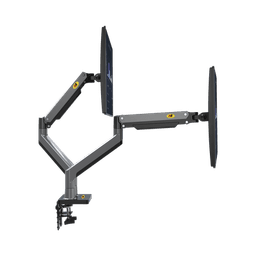 Montaje de Escritorio articulado para 2 monitores de 22"-32" /  Soporta hasta 15 kg x  brazo / Vesa 75 x 75 / 100 x 100 / Acero / Giro: 360°