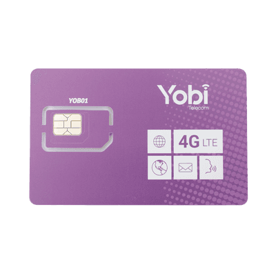 SIM SYSCOM 10GB mensual para dispositivos móviles 3G/4G (YOBI) 1 año de servicio (solo datos)