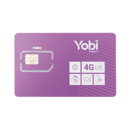 SIM Yobi para dispositivos móviles 3G/4G, 1GB Mensual por 1 año de servicio (solo datos)