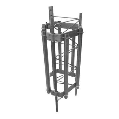 Herraje para 6 antenas sectoriales compatible con tramo STZ35G.
