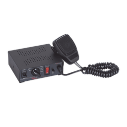 Sirena Vehicular de 100W de Potencia, Con Switch Giratorio de 6 posiciones y Micrófono Integrado de Uso Rudo