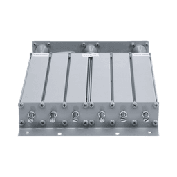 Duplexer SYSCOM en UHF, 6 Cav. 403-430 MHz, 50 Watt, 15MHz Sep. Rechazo de Banda, BNC Hembras.