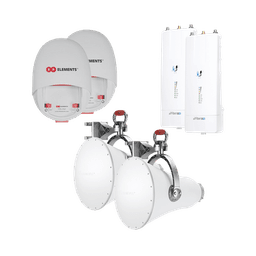 Enlace completo para Backhaul en 5 GHz hasta 1 Gbps con radios AF5XHD de Ubiquiti y Ultra Horn, ultra rechazo al ruido para enlaces largos, sin perdidas