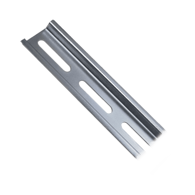 Riel DIN Estándar de 35 mm Ranurado. 2 metro de longitud. Fabricado en Acero.