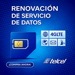 Renovación de plan anual de servicio de 2GB para SIM TELCEL