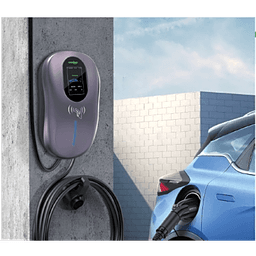 Estación de Carga para Vehículos Eléctricos / 40A 9.6kW / Certificado ETL / Pantalla LCD 4.3 Pulgadas / Voltaje 110-240V / Conectividad WiFi-APP-Bluetooth-RFID / Protección IP65 / Cable TPE 5 Metros