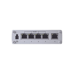 Switch Industrial No-Administrable 5 puertos Gigabit, PoE en 4 puertos 802.3af/at (120W)