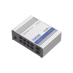 Switch Industrial No-Administrable 8 puertos Gigabit PoE 802.3af/at, 2 puertos SFP