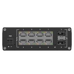 Switch Industrial Administrable L2 / 8 Puertos PoE+ 240W / 2 SFP / Profinet / -40°C a 75°C / IP30
