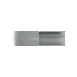 Canaleta de aluminio línea X color blanco, 53 x 14,66 mm, tramo de 2 metros