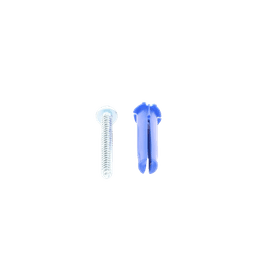 Paquete de 6 taquetes azul 2" y 6 tornillos 12mm x 2" (1105-05002)