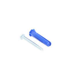 Paquete de 6 taquetes azul 2" y 6 tornillos 12mm x 2" (1105-05002)