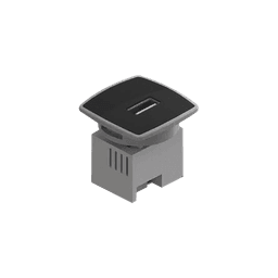 Caja Mini USB Charger, color negro 1 puerto USB