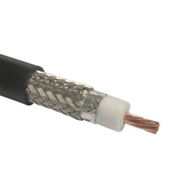 Cable Coaxial 50 Ohm, tipo RG-8 Ultra Flexible, Cobre Trenzado de Núcleo, Cinta de Aluminio y Malla de Cobre Estañado para el Blindaje, Velocidad de Propagación de 83%, Polietileno.