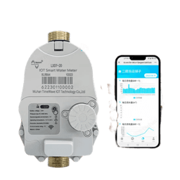 Medidor de Agua Inteligente IoT LoRaWAN 1 pulgadas / Medición Electrónica No Contacto 10 Litros / Válvula de Control Eléctrica / Batería Litio 3.6V / Comunicación Infrarroja y Táctil / Alarmas Múltip