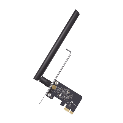 Adaptador  PCI inalámbrico doble banda AC 600 Mbps / Antena de alta ganancia / Tecnología MU-MUMO / Seguridad WPA3 / Soporte de perfil bajo y Altura completa