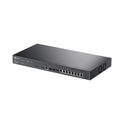 Router Omada VPN /  SDN Multi-WAN 10G / 1 Puerto WAN SFP+ 10G / 1 Puerto WAN/LAN SFP+ 10G / 1 Puerto WAN/LAN SFP 1G / 8 puertos LAN/WAN 1G / 2 Puertos USB / 2.3 Millones Sesiones Concurrentes / Administración Centralizada OMADA SDN.