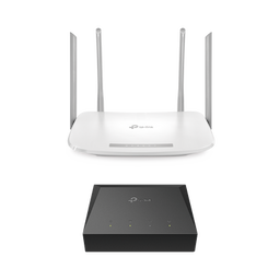 Kit de ONU Gigabit XZ000G3 con Router Router Inalámbrico ISP doble banda AC, Hasta 1167 Mbps, 4 antenas externas omnidireccional, Puertos Gigabit