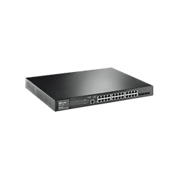 Switch JetStream PoE+ administrable Capa 2, 24 puertos 10/100/1000 Mbps + 4 puertos SFP 384 W