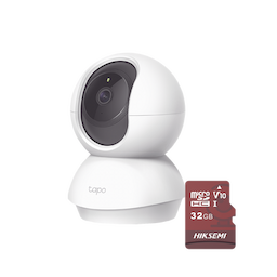 Kit de Cámara IP Wi-Fi / Incluye 1 Pieza Modelo TAPOC200 / 2 Megapixel /  Utiliza La App Tapo / 1 Memoria Micro SD  Hiksemi Modelo  HS-TF-E1/32G