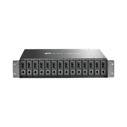 Chasis para Montaje en Rack de 14 bahías / Soporta Convertidores de Fibra Óptica TP-Link /  Compatibles (MC111CS, MC112CS, MC220L, MC110CS, MC100CM, MC210CS, MC200CM) / Plug and Play