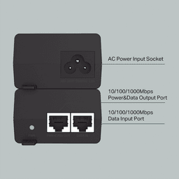 Inyector PoE+ (30W) / Gigabit 802.3 af/at / 2 puertos 10/100/1000 Mbps / Plug and Play / Fuente alimientación Integrada