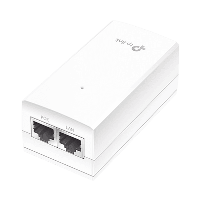 Inyector PoE Pasivo de 24V / 2 puerto 10/100/1000 Mbps / Plug and Play / Montaje en Pared