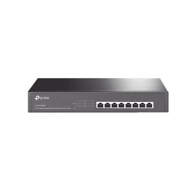 Switch Gigabit PoE+ no administrable de 8 puertos 10/100/1000 Mbps, para escritorio