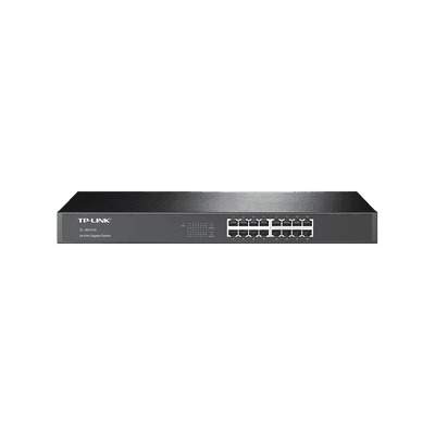 Switch Gigabit no administrable de 16 puertos 10/100/1000 Mbps para rack