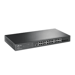 Switch Omada SDN Administrable / 24 puertos Gigabit y 4 puertos SFP / Funciones sFlow, QinQ y QoS / Administración centralizada OMADA