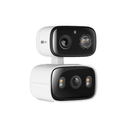 Cámara de Seguridad Dual PTZ / 2 Lentes 2K+2K (3MP cada uno) / 3x Claridad Telefoto / IP65 Exterior / IA Inteligente / Seguimiento Sincronizado / Vista Dual Simultánea / Color Night Vision / Audio Bidireccional / 125.5° Gran Angular + 67