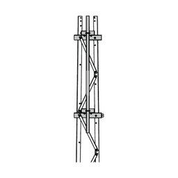 Mástil 2-3/8" x 1.8 m para Montaje en Cara de Torre Super Titan Secciones 1 a 3. 