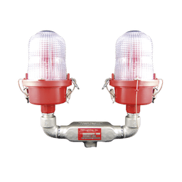 Lámpara de Obstrucción Roja Tipo L-810, Doble LED de baja intensidad, (12 - 24 Vcc). 