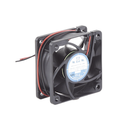 Ventilador Anticondensante Axial Cuadrado, 60x60x25 mm, 12 Vcc, 4390 RPM, 1.8 W, 0.15 A, Flujo de Aire de 25.0 CFM, Unión Sellada.