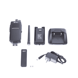 Radio Portátil UHF 400-512 MHz, Digital DMR y Analógico, 5 W, Incluye antena, batería, cargador y clip,  16 canales preconfigurados