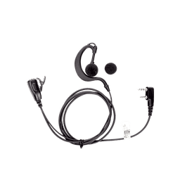 Micrófono - audífono de gancho ajustable al oído con conector de dos pines para KENWOOD Y TXPRO