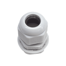 Conector Plástico Blanco Tipo Glándula para Rosca NPT 1/2" 